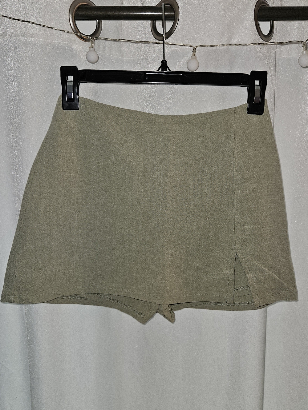 Altar'd State Sage Green High-Waisted Skort